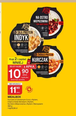 Danie gotowe na ostro wieprzowina z ryżem i warzywami Mealbox promocja w Chorten
