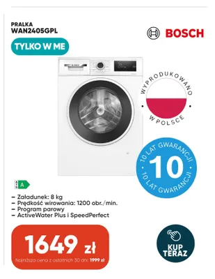 Pralka Bosch promocja w Max Elektro