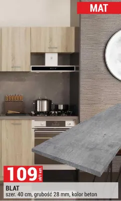 Blat 40cm, grubość 28mm promocja w Merkury Market