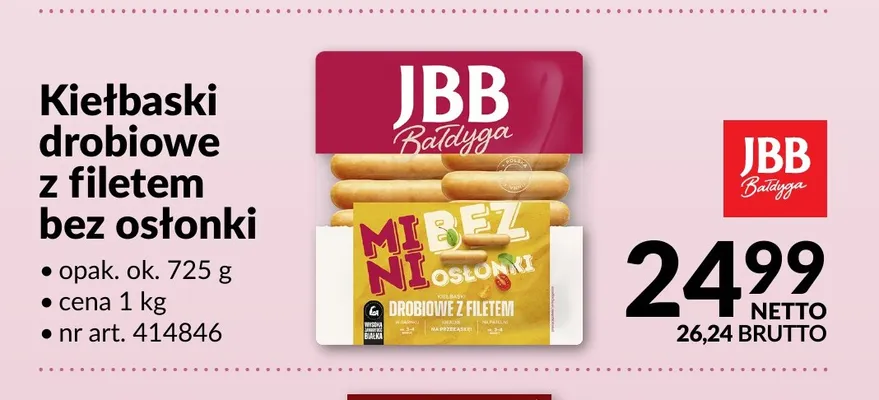 Kiełbaski drobiowe z filetem bez osłonki promocja w Makro