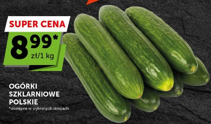 Ogórki szklarniowe polskie promocja w Groszek