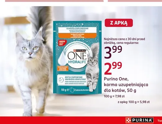 Karma uzupełniająca dla kotów Purina One promocja w Rossmann