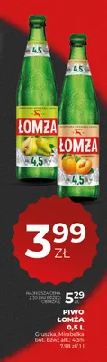 Piwo Łomża Mirabelka promocja w Duży Ben