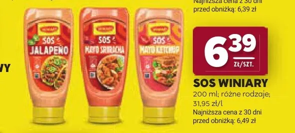 Sos Winiary Mayo Sriracha promocja w Stokrotka