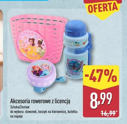 Akcesoria rowerowe z licencją koszyk na kierownicę promocja w Aldi
