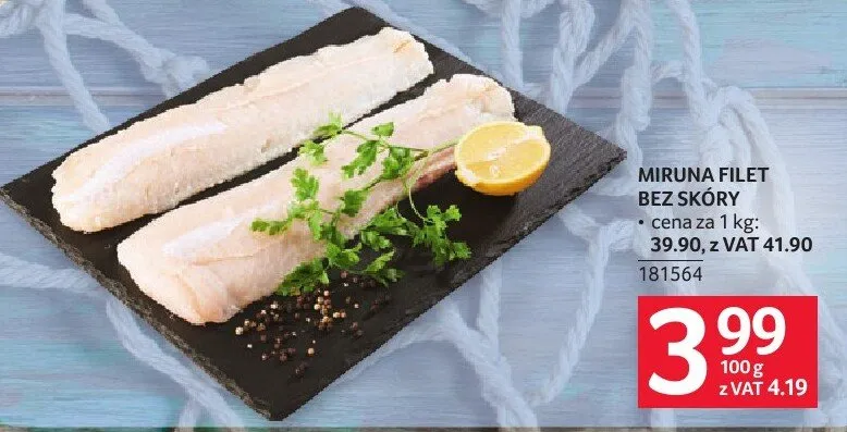 Miruna filet bez skóry promocja w Selgros