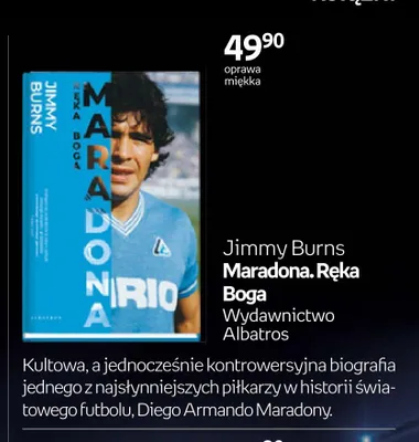 Książka Maradona. Ręka Boga Jimmy Burns oprawa miękka promocja w Empik