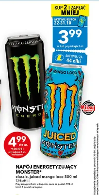 Napój energetyzujący Monster Juiced Mango Loco promocja w LEWIATAN