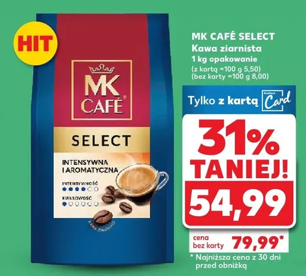 Kawa ziarnista Select intensywna i aromatyczna promocja w Kaufland