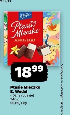 Ptasie Mleczko waniliowe E. Wedel promocja w Netto