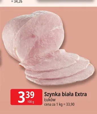 Szynka biała Extra Łuków promocja w Leclerc
