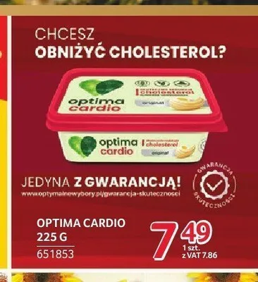 Margaryna Optima Cardio promocja w Selgros