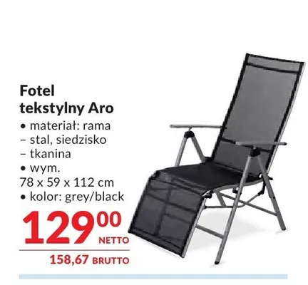 Fotel tekstylny Aro promocja w Makro