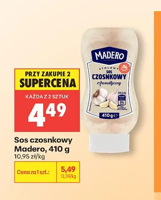 Sos czosnkowy Madero promocja w Biedronka