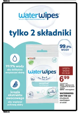 Chusteczki nawilżające WaterWipes On the Go promocja w Ziko Dermo