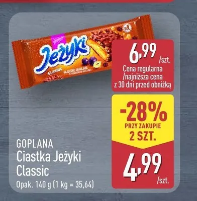 Ciastka Jeżyki Classic Goplana promocja w Aldi