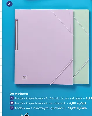 Teczka A4 z narożnymi gumkami Oxford promocja w Biedronka