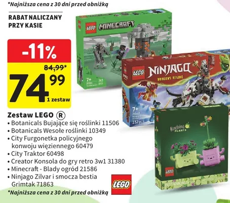 Zestaw LEGO Botanicals Bujające się roślinki 11506 promocja w Intermarche
