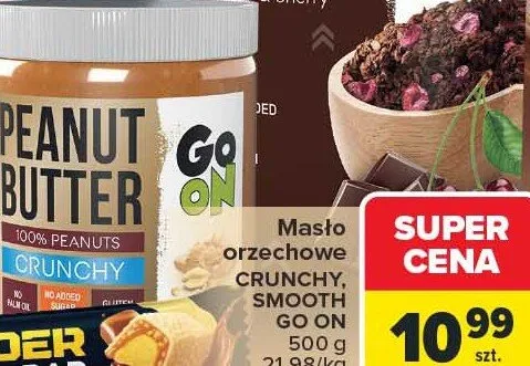 Masło orzechowe Peanut Butter crunchy Go On promocja w Carrefour Market