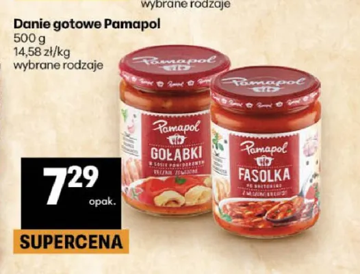 Danie gotowe Pamapol Fasolka po bretońsku z kiełbasą i boczkiem promocja w Delikatesy Centrum