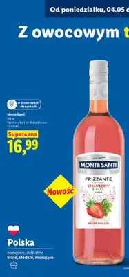 Wino Monte Santi Frizzante Strawberry Basil promocja w Lidl