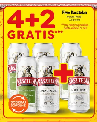 Piwo Kasztelan Niepasteryzowane promocja w POLOmarket