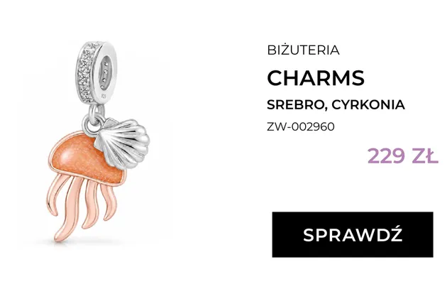Charms srebrny z cyrkonią Briju ZW-002960 promocja w Briju