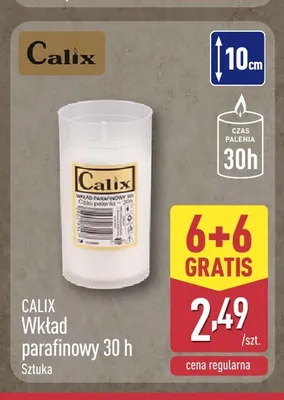 Wkład parafinowy 30 h Calix promocja w Aldi