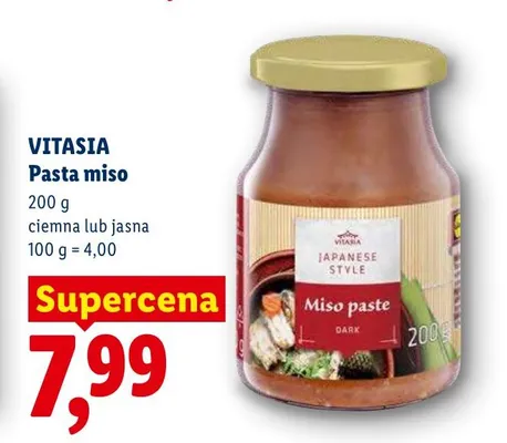 Pasta miso jasna Vitasia Japanese Style promocja w Lidl