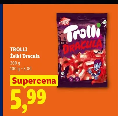 Żelki Dracula Trolli promocja w Lidl