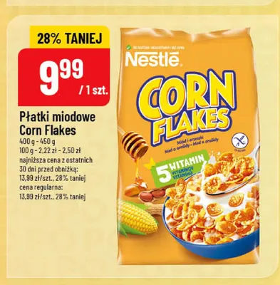 Płatki miodowe Corn Flakes Nestlé promocja w POLOmarket