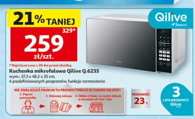 Kuchenka mikrofalowa Qilive Q.6235 promocja w Auchan