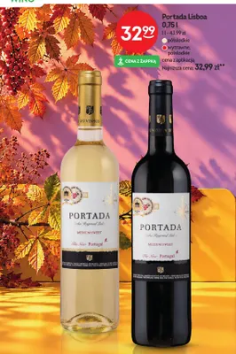 Wino białe Portada Lisboa półsłodkie promocja w Żabka