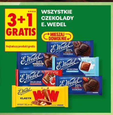 Czekolada E.Wedel Mocno Gorzka 80% promocja w Biedronka