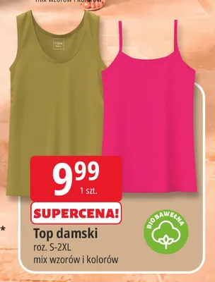Top damski Tissaia biobawełna promocja w Leclerc