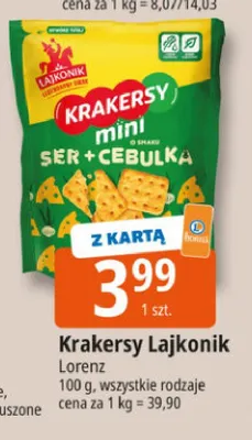 Krakersy Lajkonik ser + cebulka promocja w Leclerc