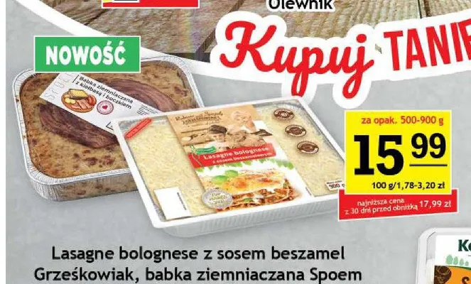 Lasagne bolognese z sosem beszamel Grześkowiak promocja w Gram Market
