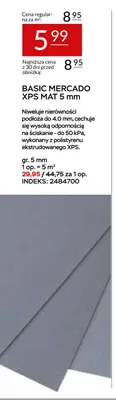 Podkład pod panele Basic Mercado XPS Mat 5 mm promocja w Abra Meble