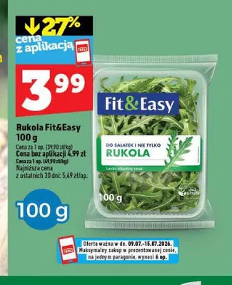 Rukola Fit&Easy promocja w TOPAZ