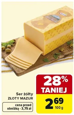 Ser żółty ZŁOTY MAZUR promocja w Carrefour Market