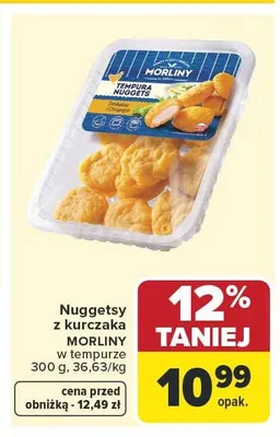 Nuggetsy z kurczaka MORLINY w tempurze promocja w Carrefour Market