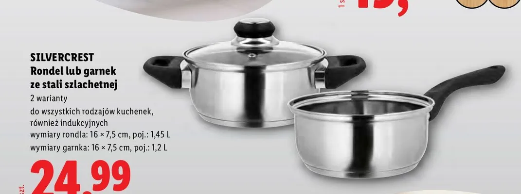 Rondel ze stali szlachetnej SILVERCREST 1,45 l promocja w Lidl