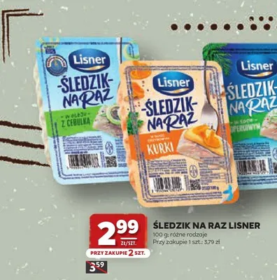 Śledzik na raz z kurkami Lisner promocja w Stokrotka
