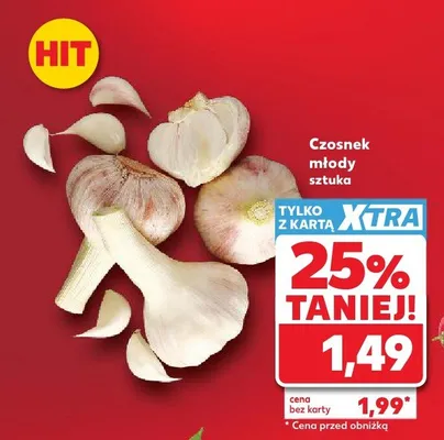 Czosnek młody promocja w Kaufland