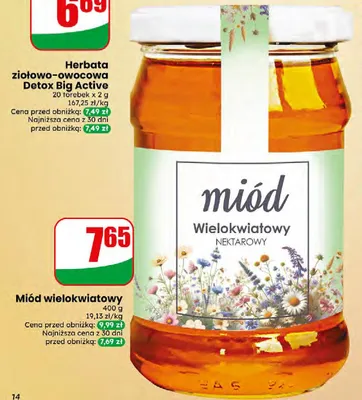 Miód wielokwiatowy nektarowy promocja w Dino