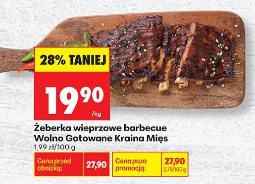Żeberka wieprzowe barbecue promocja w Biedronka