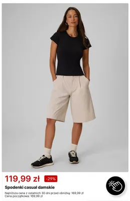 Spodenki casual damskie promocja w 4F