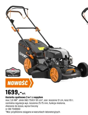 Kosiarka spalinowa 3 w 1 z napędem promocja w OBI