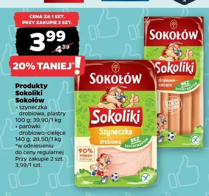 Szyneczka drobiowa Sokoliki Sokołów promocja w Netto