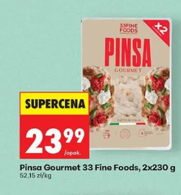 Pinsa Gourmet 33 Fine Foods 2-pak promocja w Biedronka